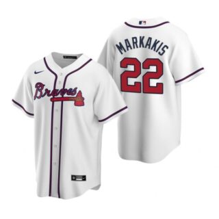 Men's Nick Markakis Atlanta Braves Cool Base Jersey White