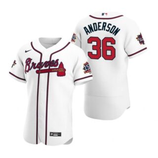 Men's Ian Anderson Atlanta Braves Flex Base All Star Jersey White