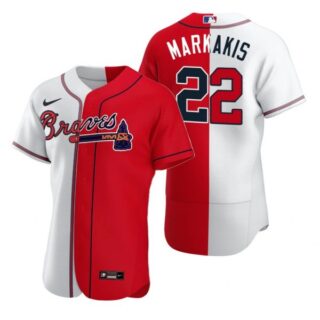 Men's Nick Markakis Atlanta Braves Flex Base Jersey Red