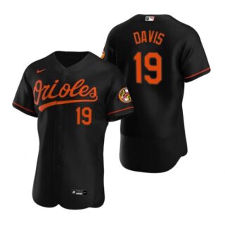 Men's Chris Davis Baltimore Orioles Flex Base Jersey Black
