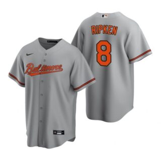 Men's Cal Ripken Jr. Baltimore Orioles Cool Base Jersey Gray