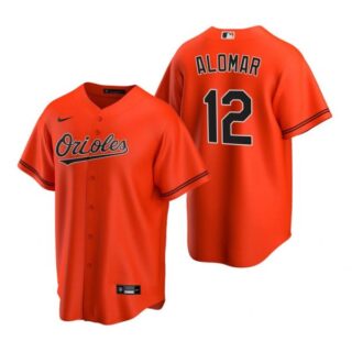 Men's Roberto Alomar Baltimore Orioles Cool Base Jersey Orange