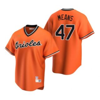 Men's John Means Baltimore Orioles Cool Base Jersey Orange Cooperstown