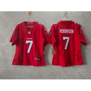 Women's Atlanta Falcons #7 Bijan Robinson Red 2026 New F.U.S.E. Stitched Jersey(Run Small)