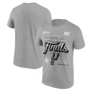 Men's San Antonio Spurs Gray 2026 NBA Western Conference Champions Authentic Locker Room T-Shirt