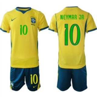 Men's Brazil national football team #10 Neymar Jr Yellow 2026 Soccer Jersey Suit