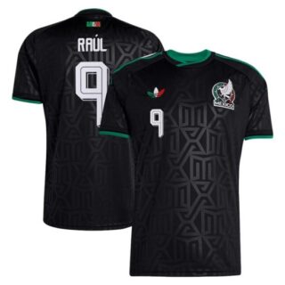 Men's Mexico #9 Raul Jimenez Black 2026 Soccer Jersey Suit
