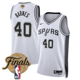 Men's San Antonio Spurs #40 Harrison Barnes White 2026 Finals Association Edition Stitched Basketball Jersey