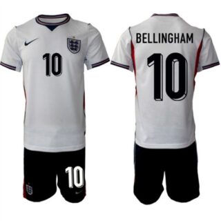 Men's England #10 Jude Bellingham 2026 White Home Soccer Jersey Suit