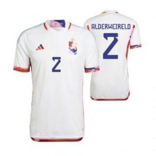 Men's Toby Alderweireld Belgium National Team White Away Soccer Jersey 2022-23