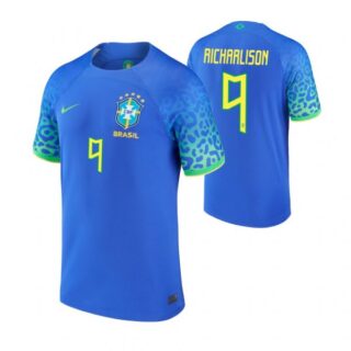 Men's Richarlison Brazil National Team Blue Away Soccer Jersey 2022-23