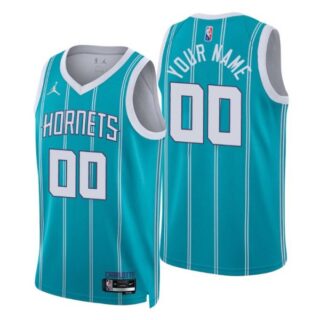Men's Custom Charlotte Hornets 75th Anniversary Diamond Jersey
