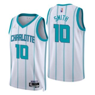 Men's Ish Smith Charlotte Hornets 75th Anniversary Diamond Jersey White Association