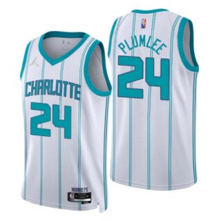 Men's Mason Plumlee Charlotte Hornets 75th Anniversary Diamond Jersey White Association