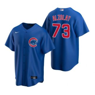 Men's Adbert Alzolay Chicago Cubs Cool Base Jersey Royal