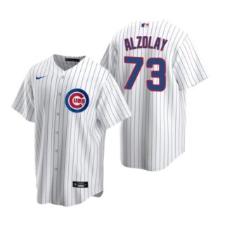 Men's Adbert Alzolay Chicago Cubs Cool Base Jersey White