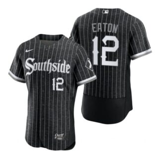 Men's Flex Base Chicago White Sox Adam Eaton 2021 City Connect Southside Jersey Black Stitched