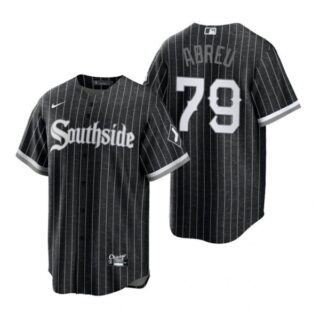 Men's Cool Base Chicago White Sox Jose Abreu 2021 City Connect Southside Jersey Black Stitched