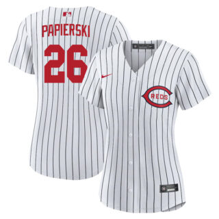 Women's Cincinnati Reds Michael John Papierski 2022 Field of Dreams White Stitched Jersey With Name