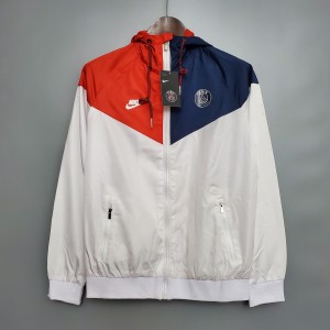 classic style Windbreaker Jacket PSG Paris Saint Germain Black Red Blue