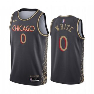 Men's Coby White Chicago Bulls Basketball Jersey Black