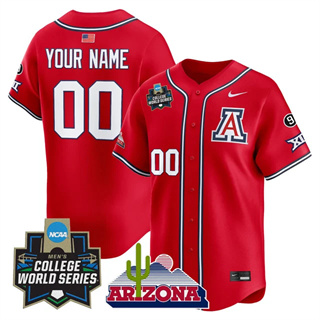 Custom Arizona Wildcats 2025 World Series Vapor Premier Limited Jersey All Stitched Red