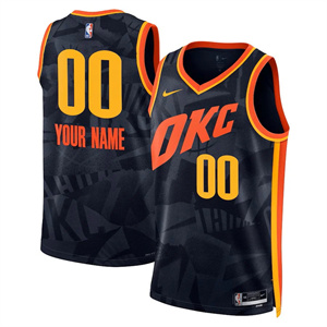 Custom Men's Oklahoma City Thunder Jersey Final Patch All Stitched