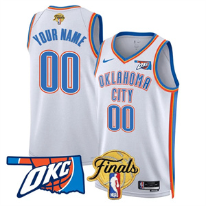 Custom Men's Oklahoma City Thunder Jersey Final Patch All Stitched Association