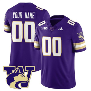 Custom Washington Husky Football 2025 Vapor Limited Jersey All Stitched Purple