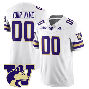 Custom Washington Husky Football 2025 Vapor Limited Jersey All Stitched White