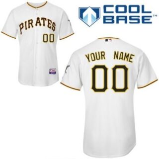 customized pittsburgh pirates jersey white home cool base baseball jersey