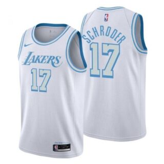 Men's Dennis Schroder Los Angeles Lakers Basketball Jersey White City
