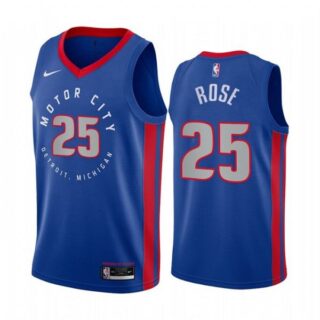 Men's Derrick Rose Detroit Pistons Basketball Jersey Navy