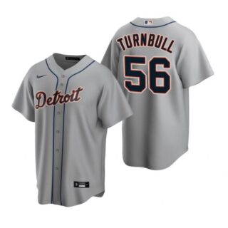 Men's Spencer Turnbull Detroit Tigers Cool Base Jersey Gray