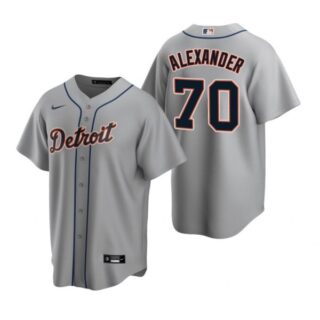 Men's Tyler Alexander Detroit Tigers Cool Base Jersey Gray