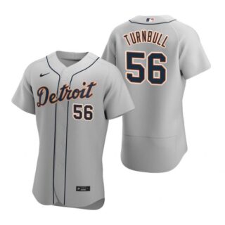 Men's Spencer Turnbull Detroit Tigers Flex Base Jersey Gray