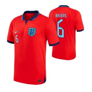 Men's Harry Maguire England National Team Red Away Soccer Jersey 2022-23