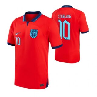 Men's Raheem Sterling England National Team Red Away Soccer Jersey 2022-23
