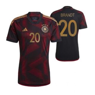 Men's Julian Brandt Germany National Team Black Away Soccer Jersey 2022-23