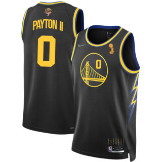 Men's Golden State Warriors Gary Payton II 2022 NBA Champions Stitched Jersey Black