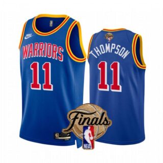 Men's Golden State Warriors Klay Thompson 2022 NBA Finals Stitched Jersey -