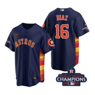 Men's Aledmys Diaz Houston Astros 2022 World Series Champions Navy Stitched Jersey