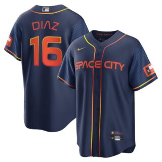 Youth Aledmys Diaz Houston Astros 2022 Space City Connect Navy Stitched Jersey