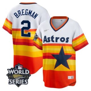 Youth Houston Astros Alex Bregman 2022 World Series Rainbow Stitched Jersey