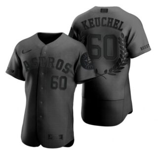 Men's Dallas Keuchel Houston Astros Flex Base Jersey Black Award