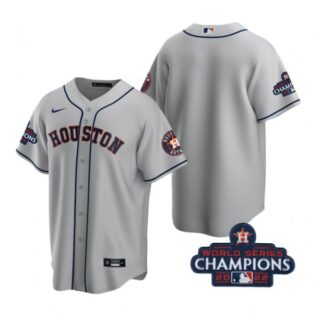 Men's Blank Houston Astros 2022 World Series Champions Gray Stitched Jersey