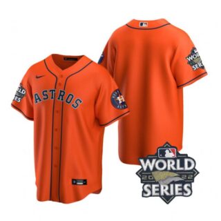 Men's Houston Astros 2022 World Series Orange Alternate Stitched Jersey
