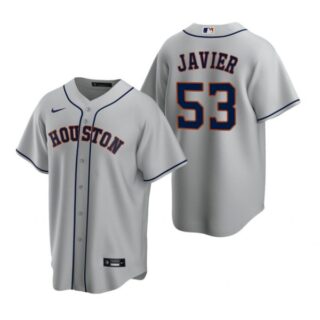 Men's Cristian Javier Houston Astros Cool Base Jersey Gray