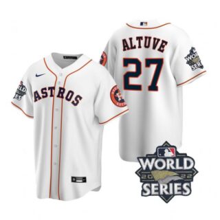 Youth Houston Astros Jose Altuve 2022 World Series White Home Stitched Jersey
