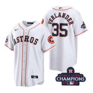 Youth Justin Verlander Houston Astros 2022 World Series Champions White Stitched Jersey